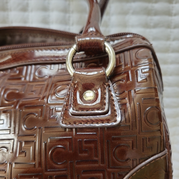 LIZ CLAIBORNE BROWN FAUX LEATHER PURSE - Picture 4 of 10